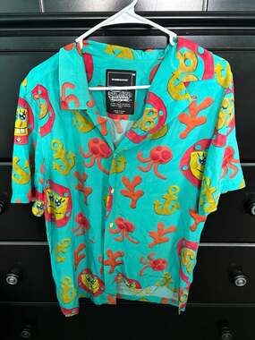 DUMBGOOD SpongeBob SquarePants All-Over Print Camp Shirt